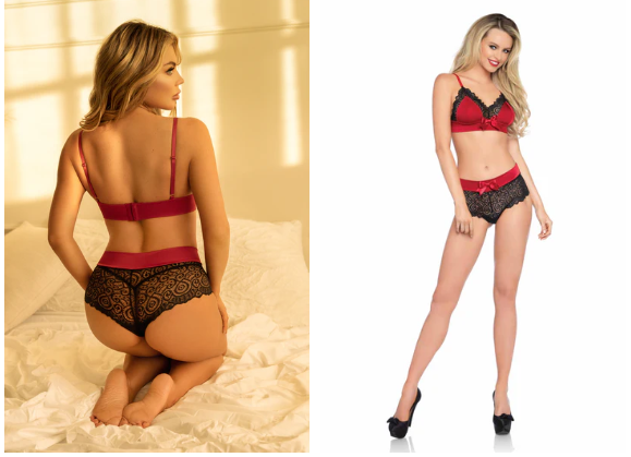 Red Light Bra Set
