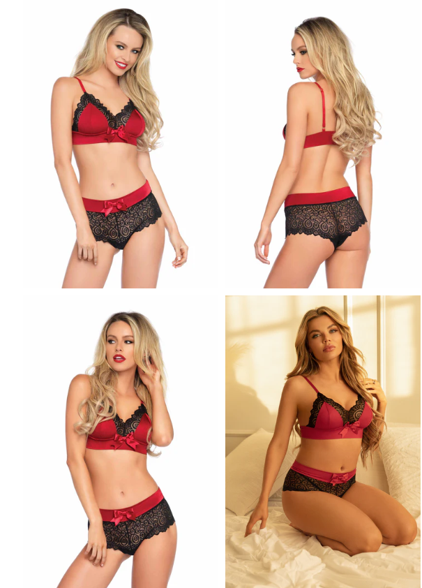 Red Light Bra Set