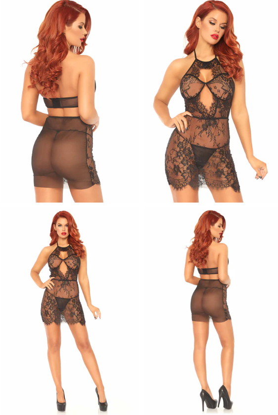 Sweet Talk Lace Chemise Set